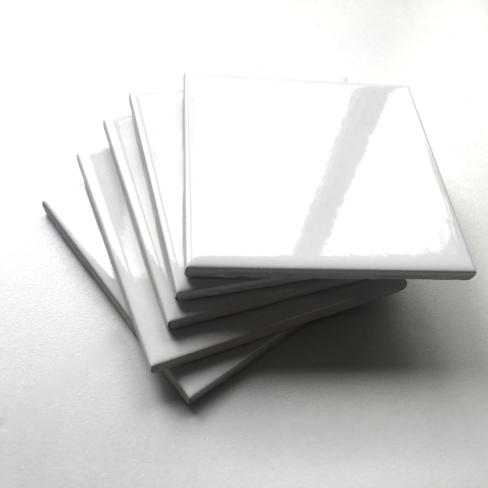 White 4×4 Shiny Glossy Finish Ceramic Tile Backsplash Wall Kitchen (ONE PIECE)