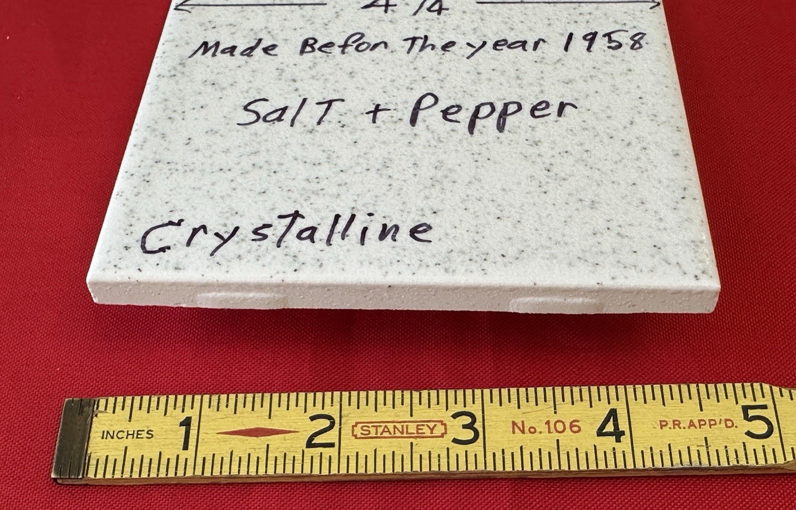 1 pc. 4-1/4″ Salt & Pepper: Crystalline Ceramic Tile by American Olean, NEW