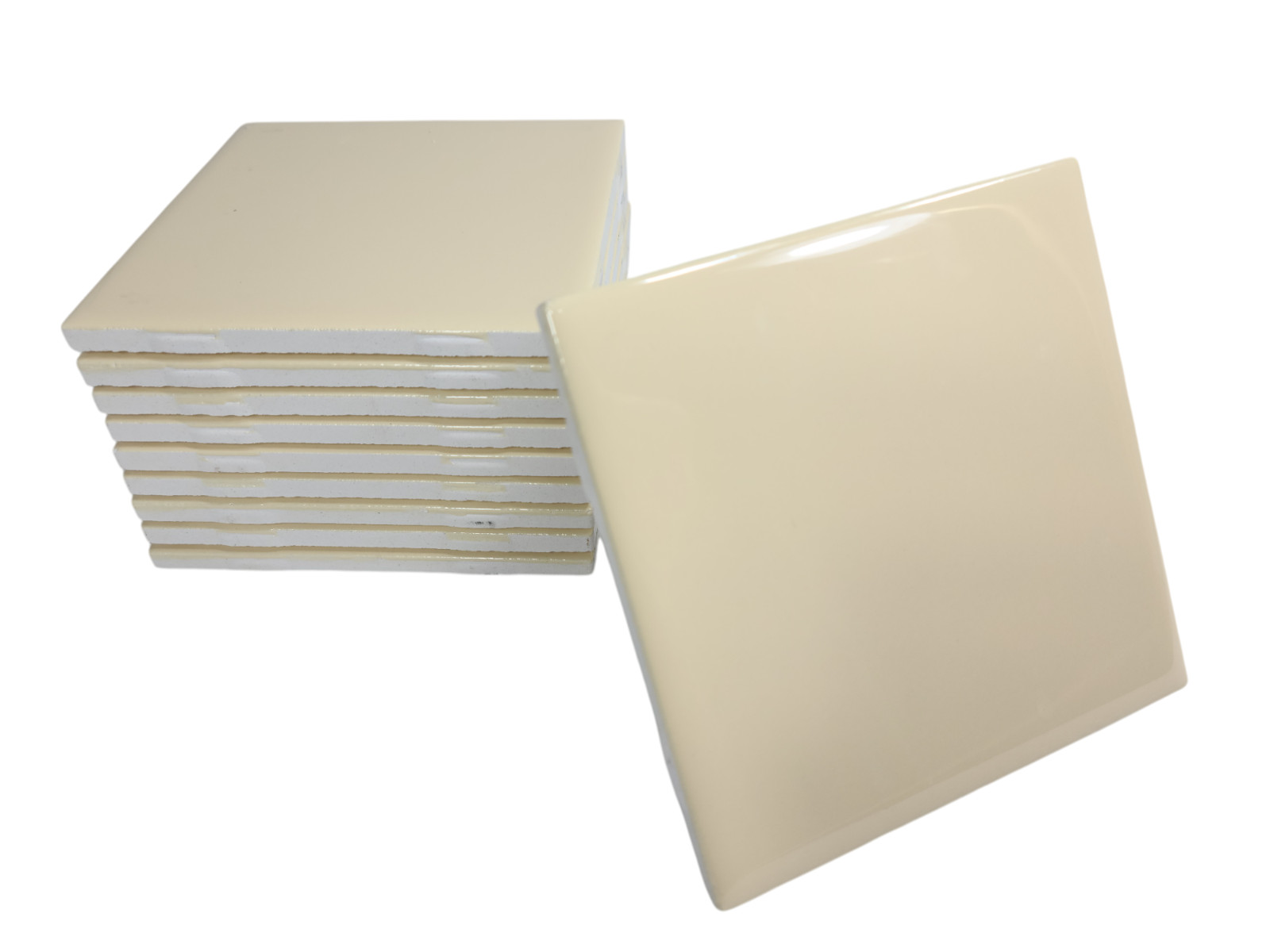 French Vanilla Yellow Ceramic Tile 4.25 in Shower Backsplash Classic Color 141
