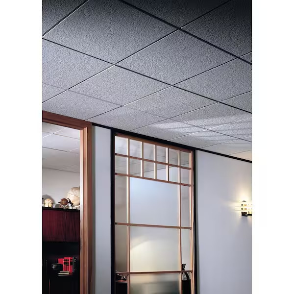 2X2 Ft. Radar Basic White Square Edge Lay-In Ceiling Tile Case of 4 (16 Sq. Ft.)