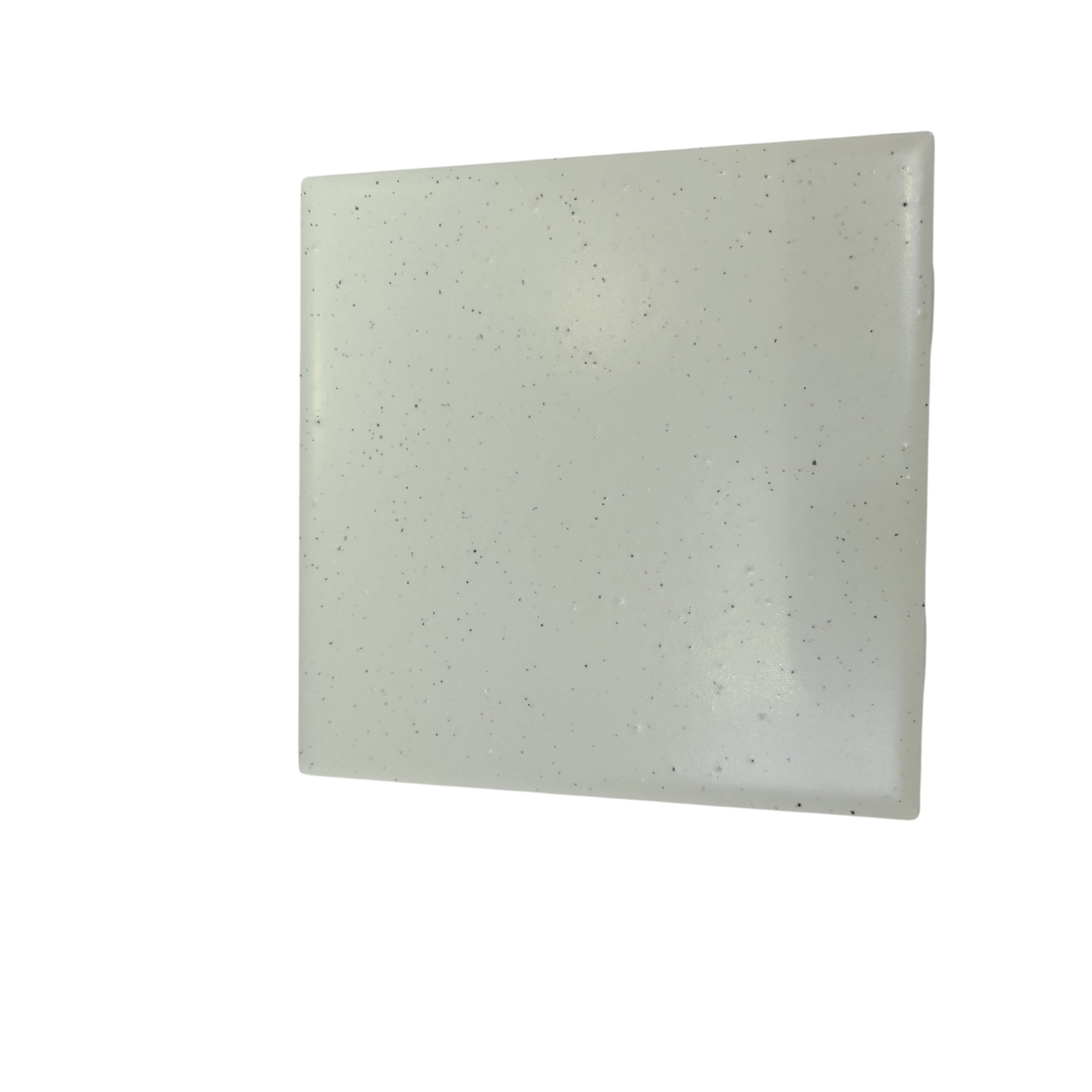 Freckled 4.25 in Ceramic Tile Specs Dots Subway Square Vintage Off White Matte