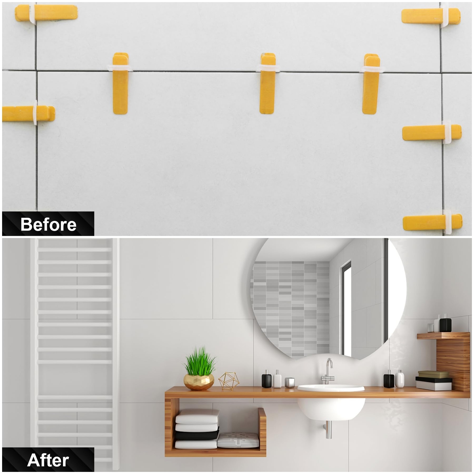 Tile Leveling System Clips 1/8 Inch (3mm) 100Pcs Tile Spacers Leveling Clips …