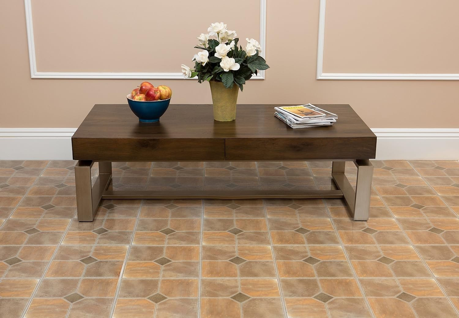 Nexus Self Adhesive 12-Inch Vinyl Floor Tiles, 20 Tiles – 12″ x 12″, Rustic S…