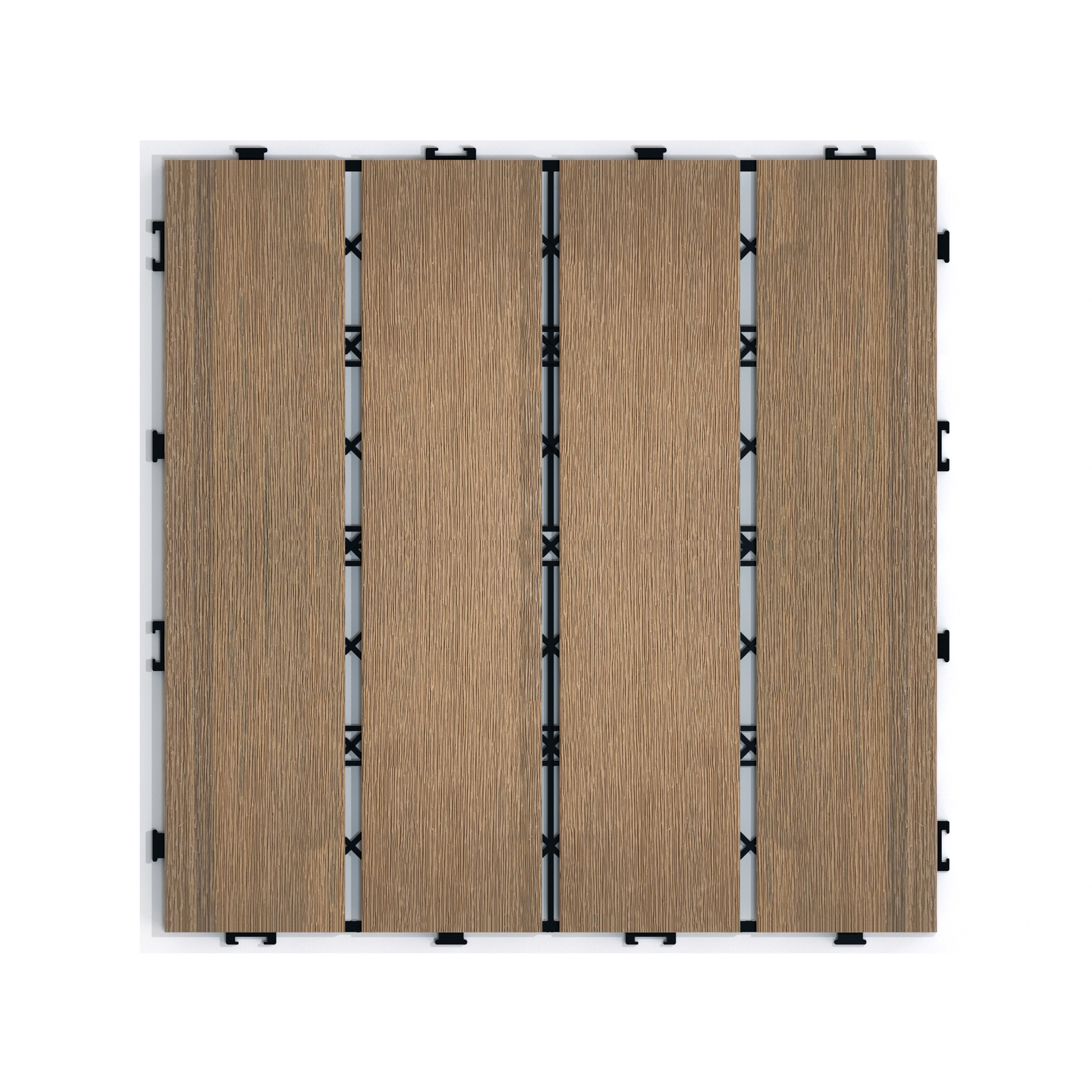 Wood Plastic Composite Deck Floor Tiles DIY Interlocking Floor Tiles, Waterproof