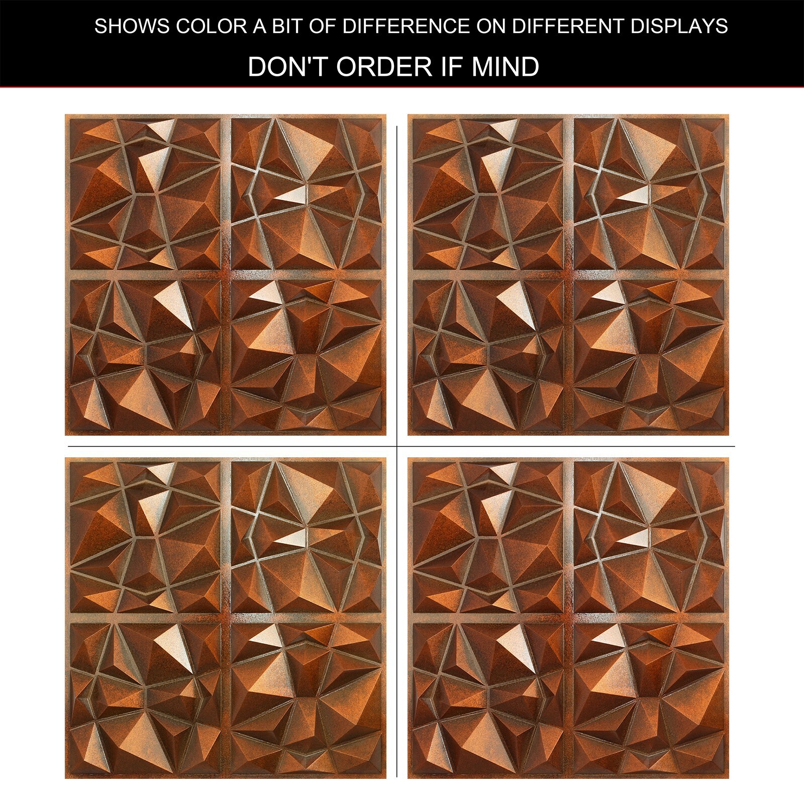 Artistic 3D Ceiling Tile Aged Artwork Panels Decor PLM101 Archaic copper 10pcs