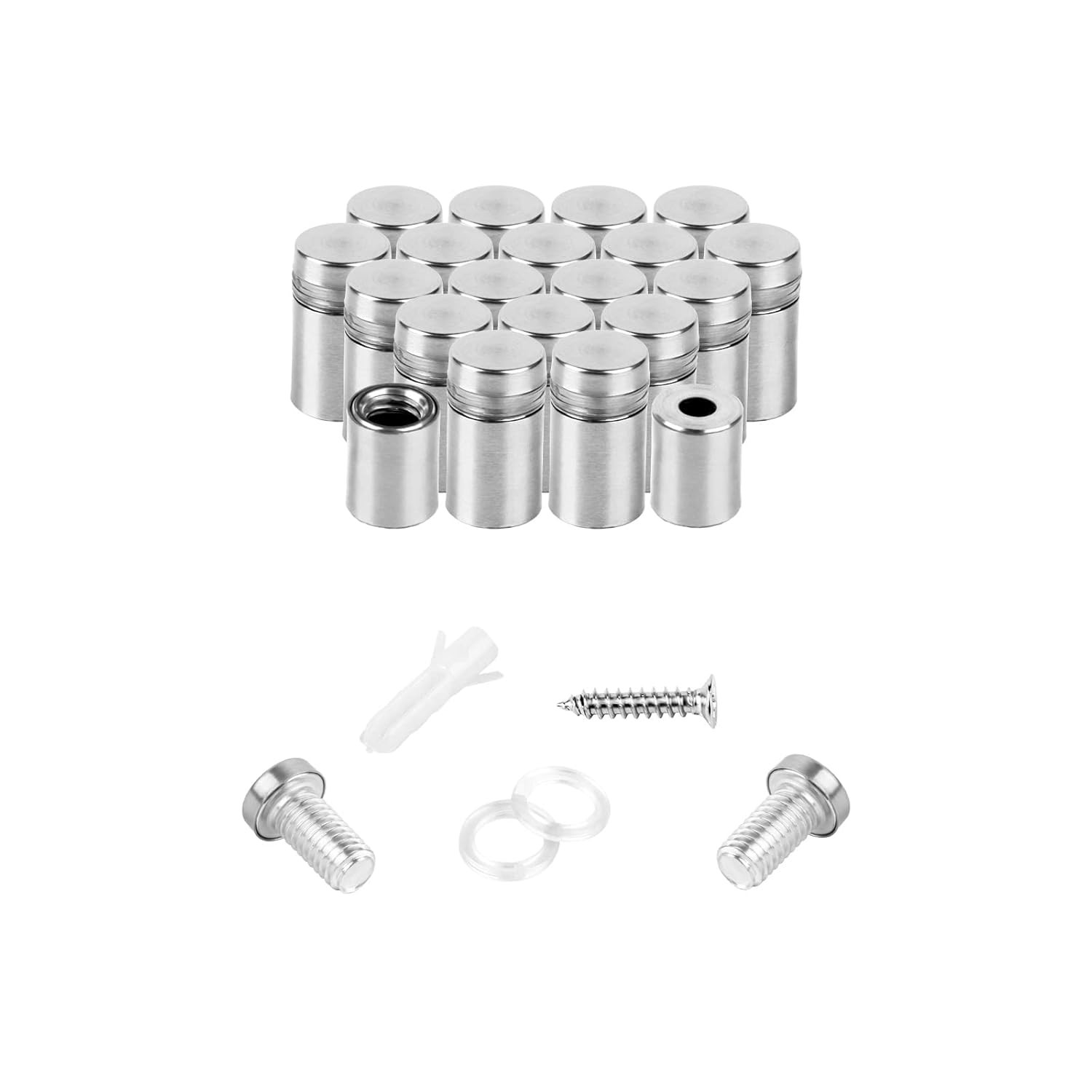 Standoff Screws for Acrylic 1/2 x 3/4 inch Stainless Steel x 3/4, Silver