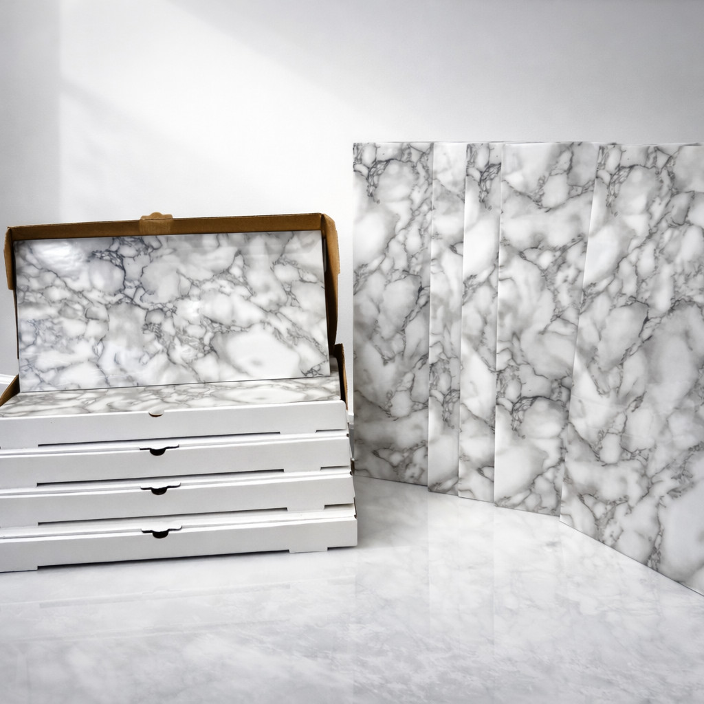 20 Pack Marble Peel & Stick Wall Tiles 12×24 Gloss Waterproof Kitchen Backsplash