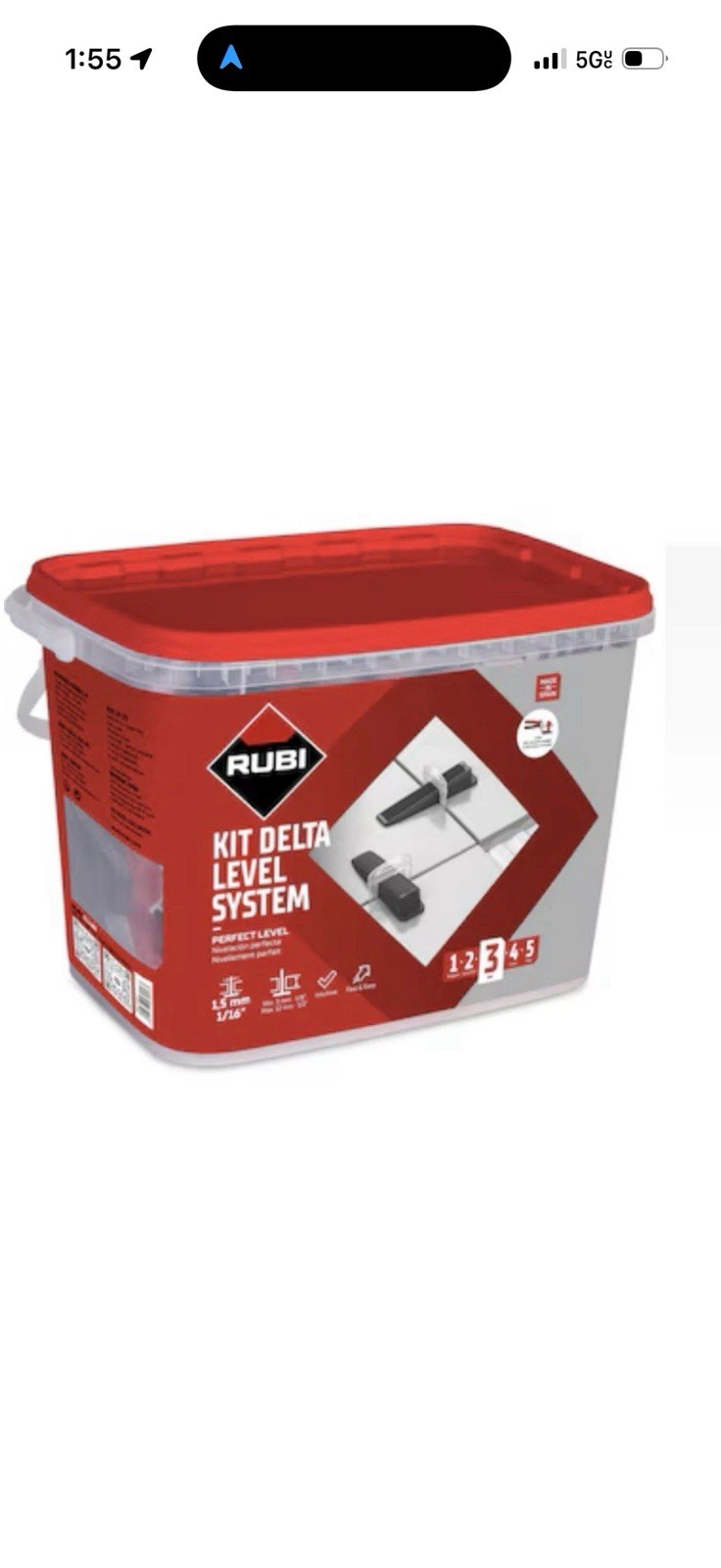 RUBI Delta Level System Kit Clip – Size 1/16″