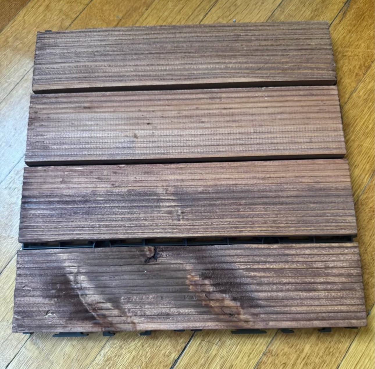 Outdoor/ Indoor Interlocking Wood Deck Tiles 27 Pcs- Royal Mahogany