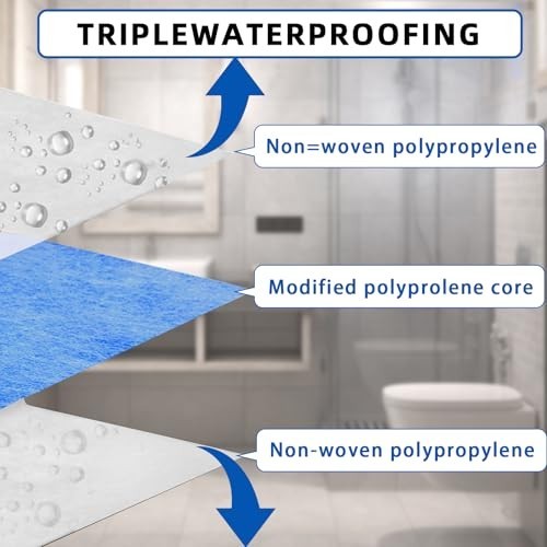 Waterproof Membrane for Showers, 3.3 Ft X 98.5 Ft (323 Sq Ft), Schluter Membrane