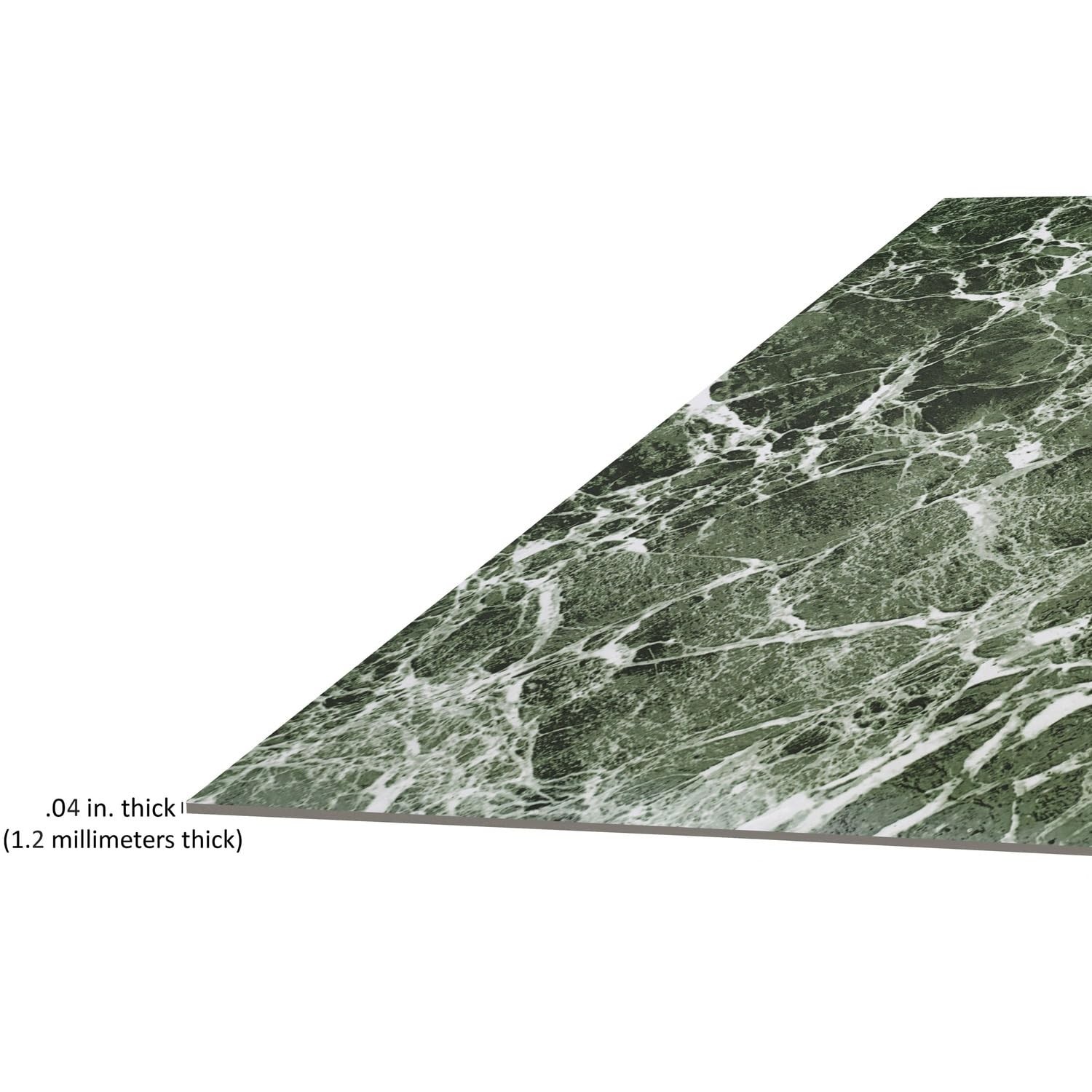Nexus Self Adhesive Vinyl Floor Tiles, 20 Tiles – 12” X 12”, Forest Marble Pee