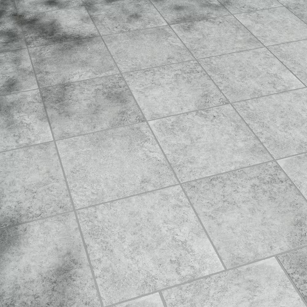 Lunar Silver 2 Cm. X 24 In. X 24 In. Matte Porcelain Stone Look Paver Tile (8 Sq