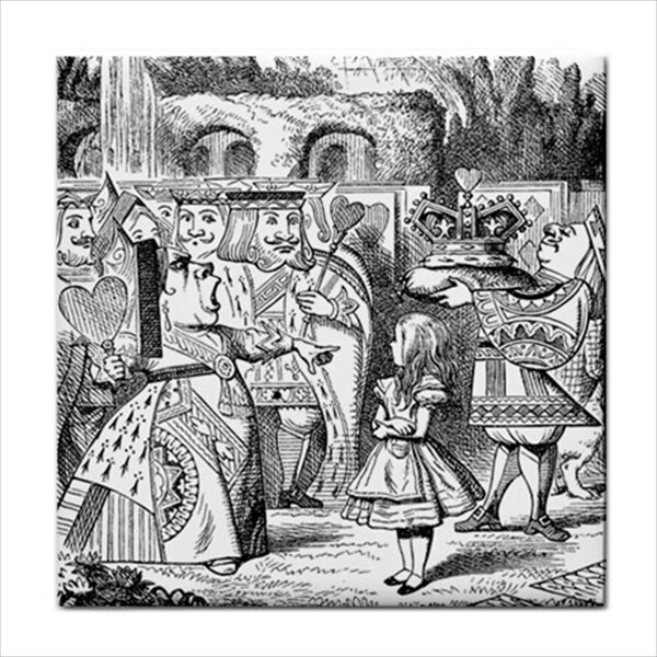 Queen Of Hearts Off With Her Head Alice In Wonderland Wall Art Ceramic Tile