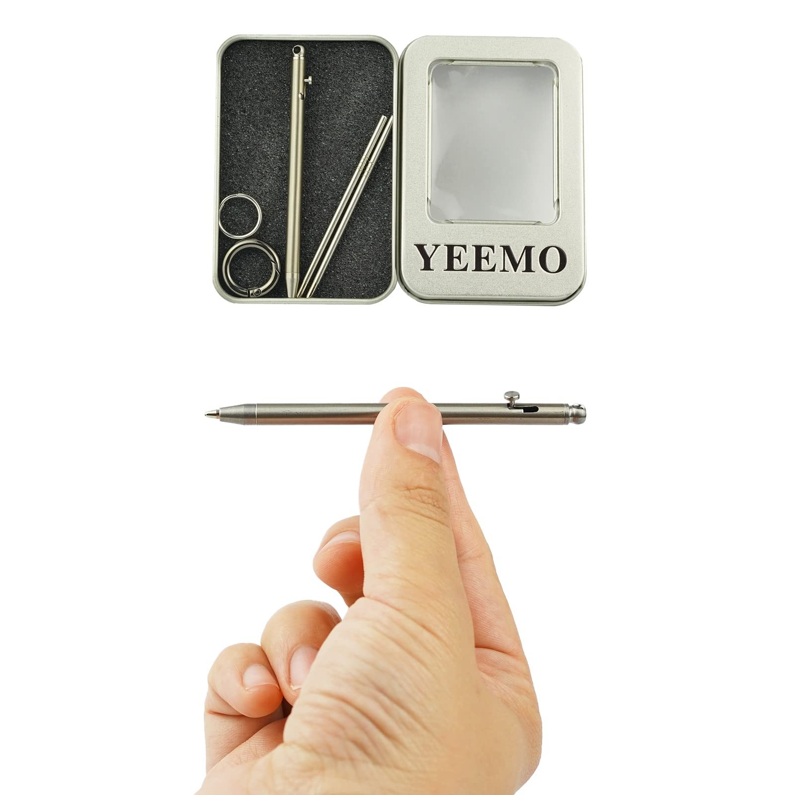 Mini Pen,Non-Toxic Titanium EDC Pen with Keychain, Compact and Stylish Small …