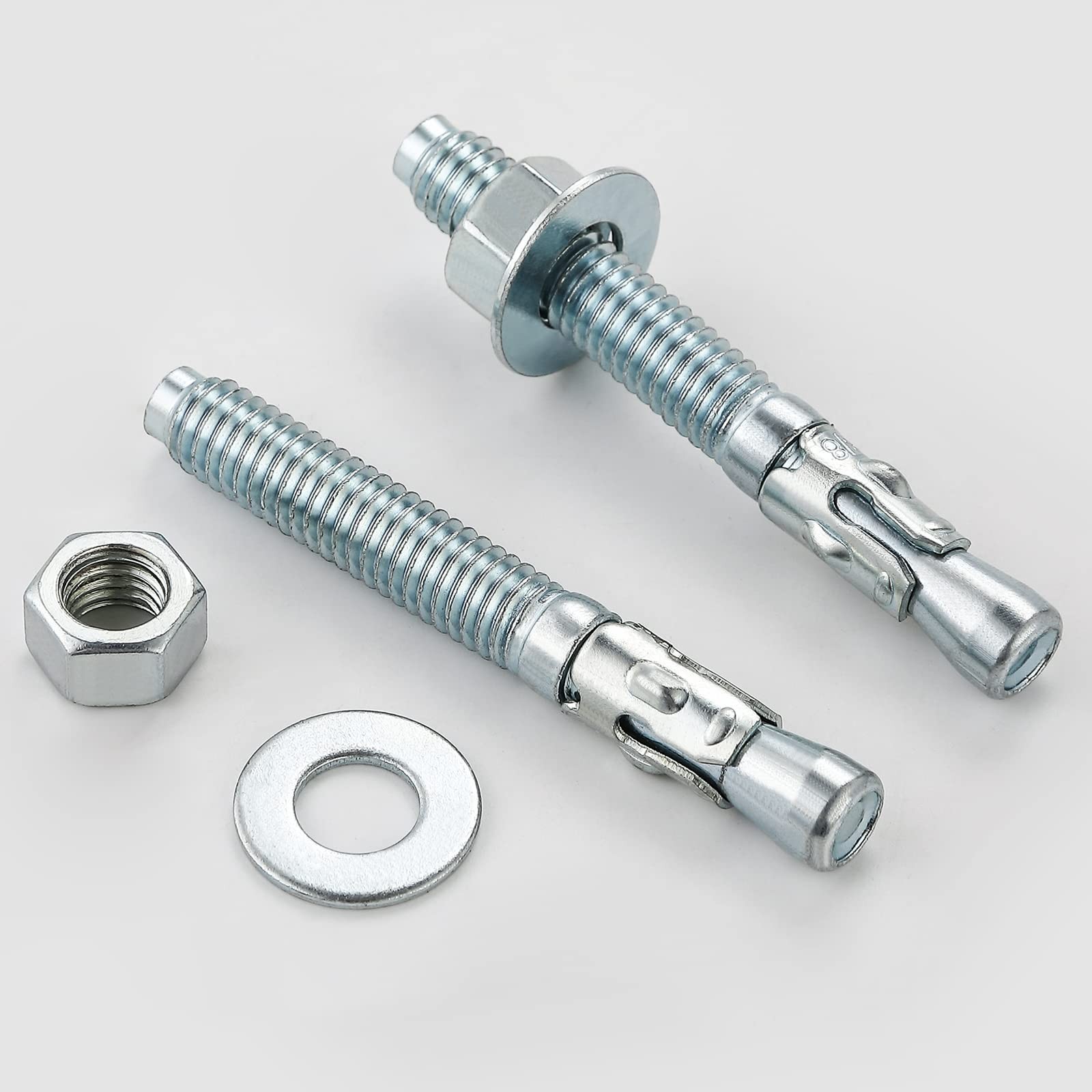 Wensilon 1/4×1-3/4″ 30Pcs Inch Standard Fasteners for Heavy-Duty Zinc Wedge A…