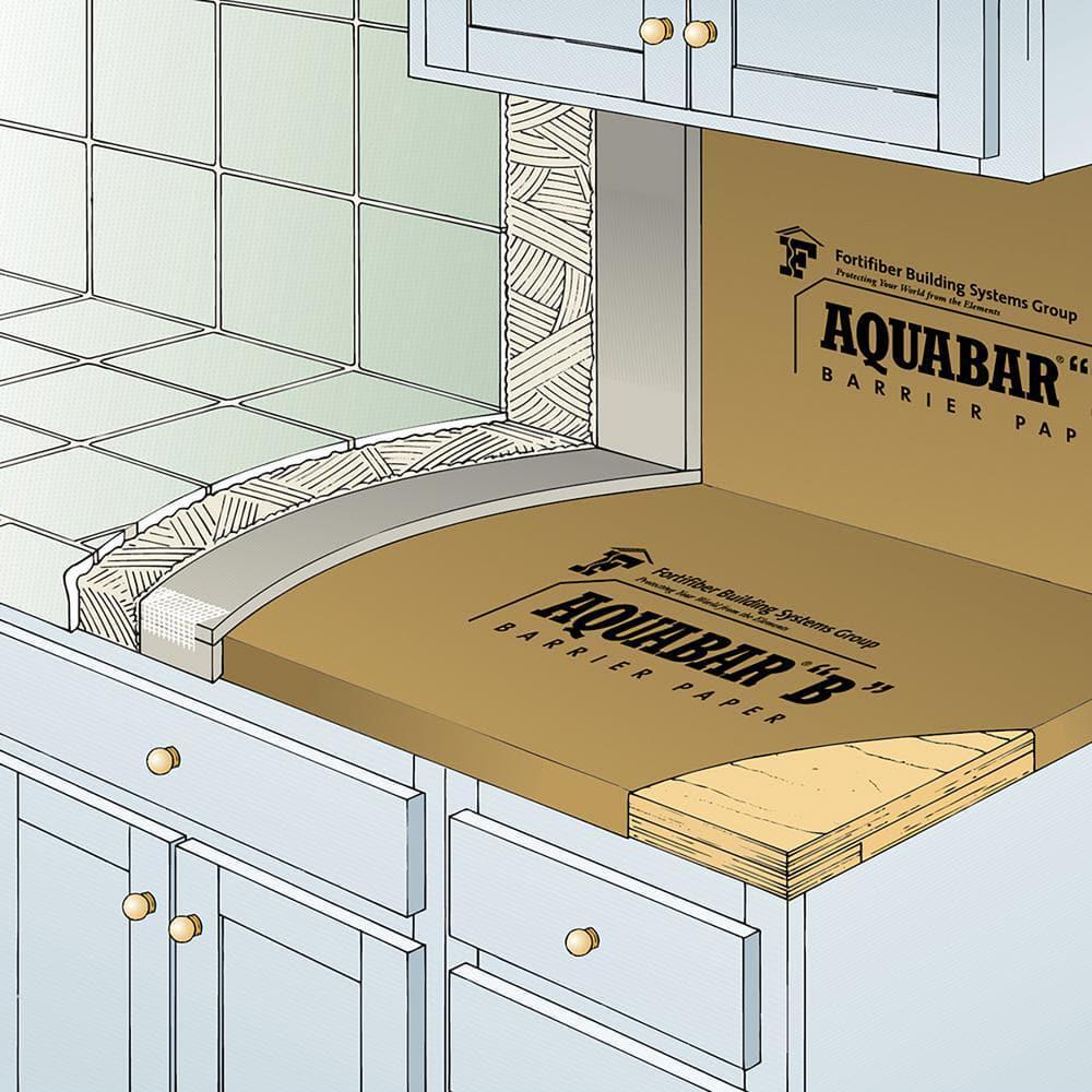 Aquabar B Tile Underlayment Roll 36 in. Wide x 167 ft. Long x 7 mil Thick