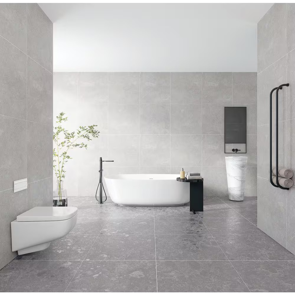 Ambience Terrazzo Gray 24In.X 24In.X 10Mm Porcelain Floor and Wall Tile – Case (