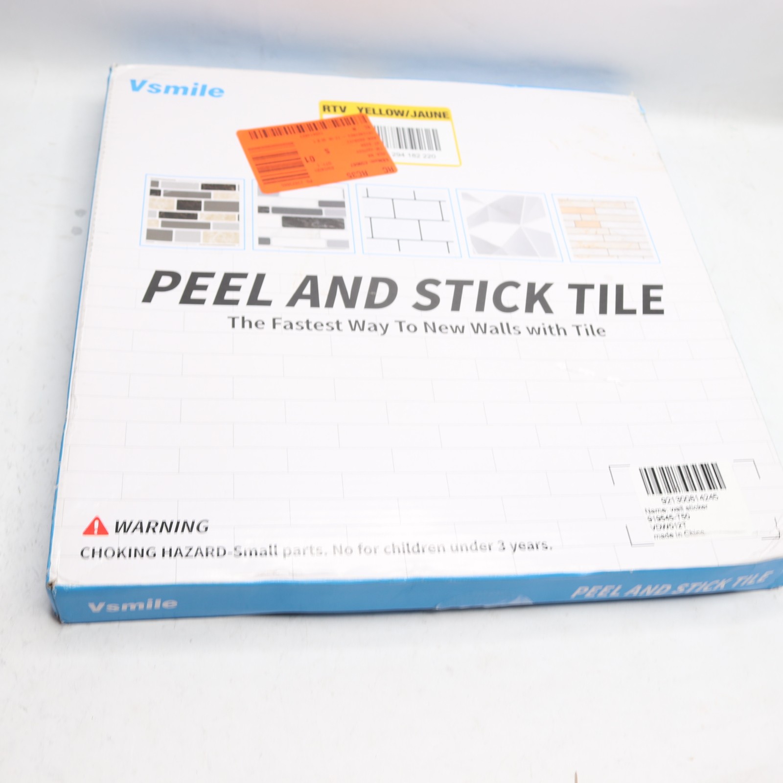 VSmile Vinyl Peel and Stick Wall Tile Backsplash 12″ W x 12″ L x 2 mm H