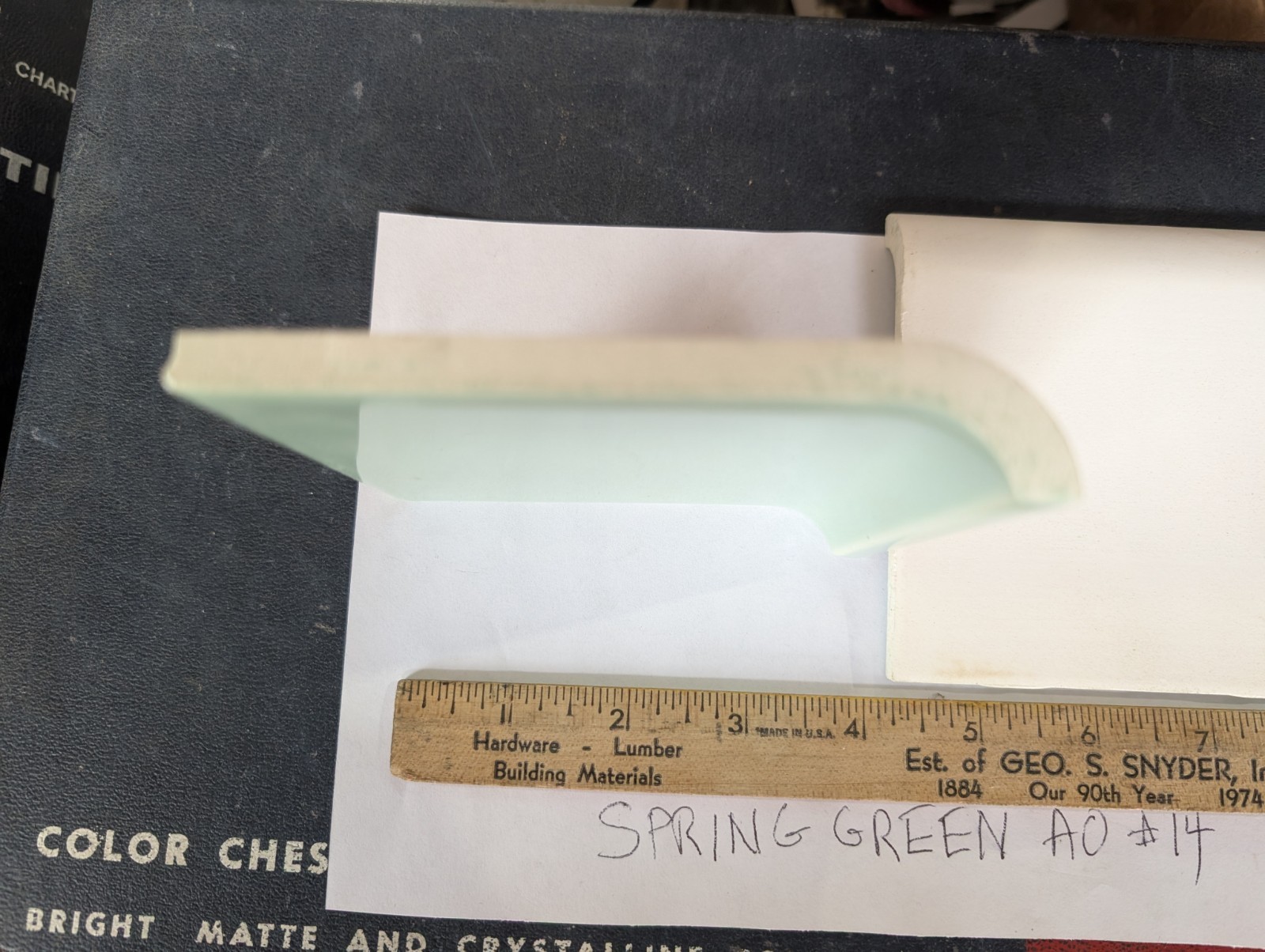 2 pcs NEW American Olean Spring Green #14 A3401 Ceramic Tile Cove base 4-1/4″