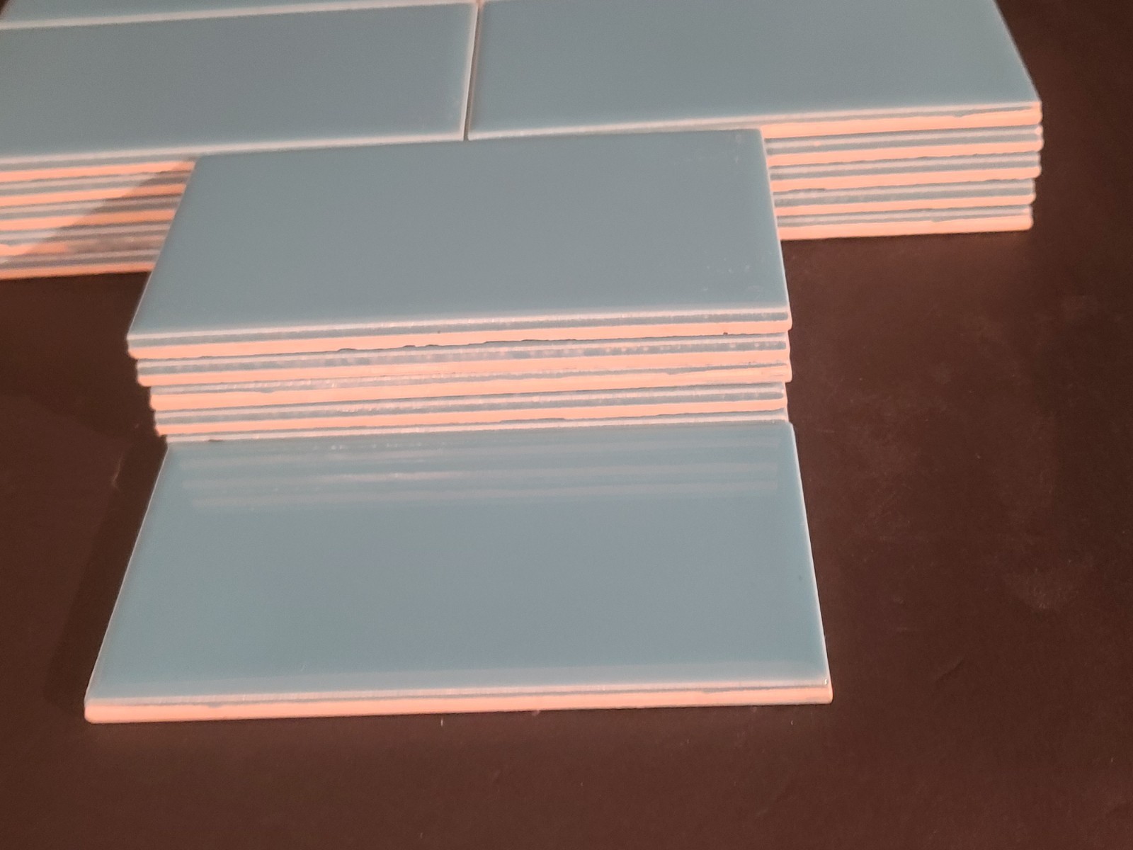 (LOT OF 26) NEW Gloss TEAL Subway Tile Made in Mexico 3″ X 6″ X 1/4″