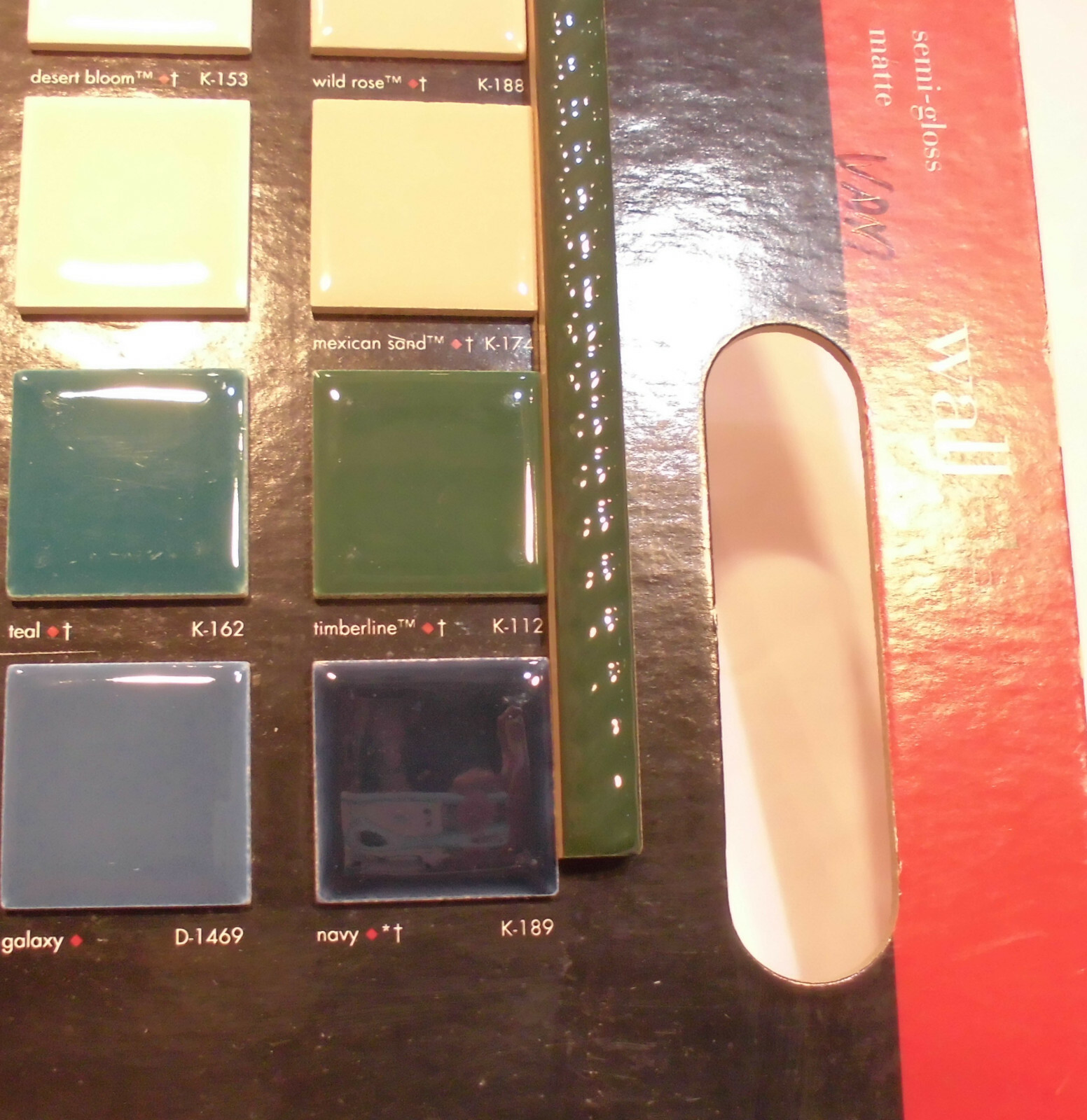 6-pack: Dark Green: Ceramic Liner-Pencil-Sizzle Tiles: 1/2″ X 6″ Twist Pattern
