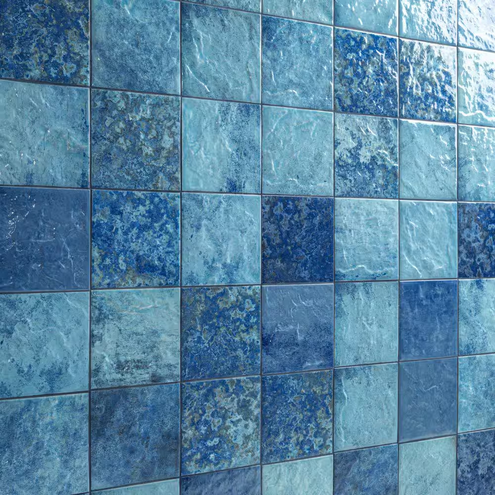 Adelaide Sky 6 In. X 6 In. Glossy Porcelain Wall Tile-Pool Look, 5.28 Sq. Ft./Ca