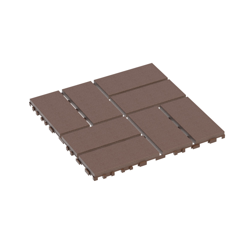 44 Pack Plastic Interlocking Deck Tiles 12″x12″ Square Waterproof All Weather