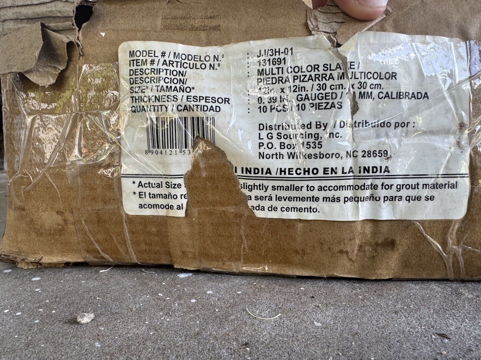 Discontinued Indian slate tile J. /3H-01 131691 10 peices