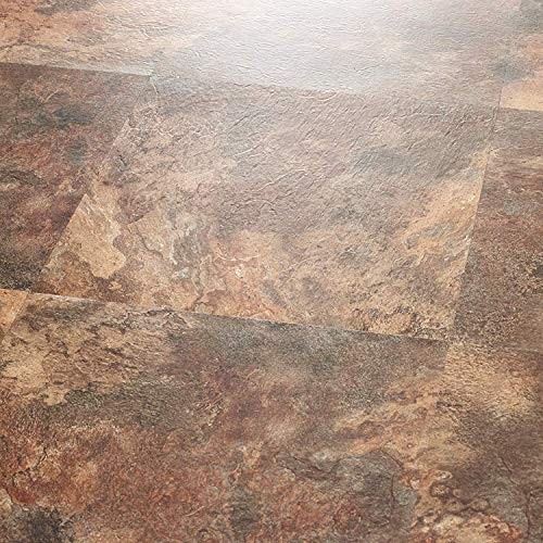 Majestic Self Adhesive 18-Inch Square Vinyl Floor 18″x18″ Rustic Copper Slate