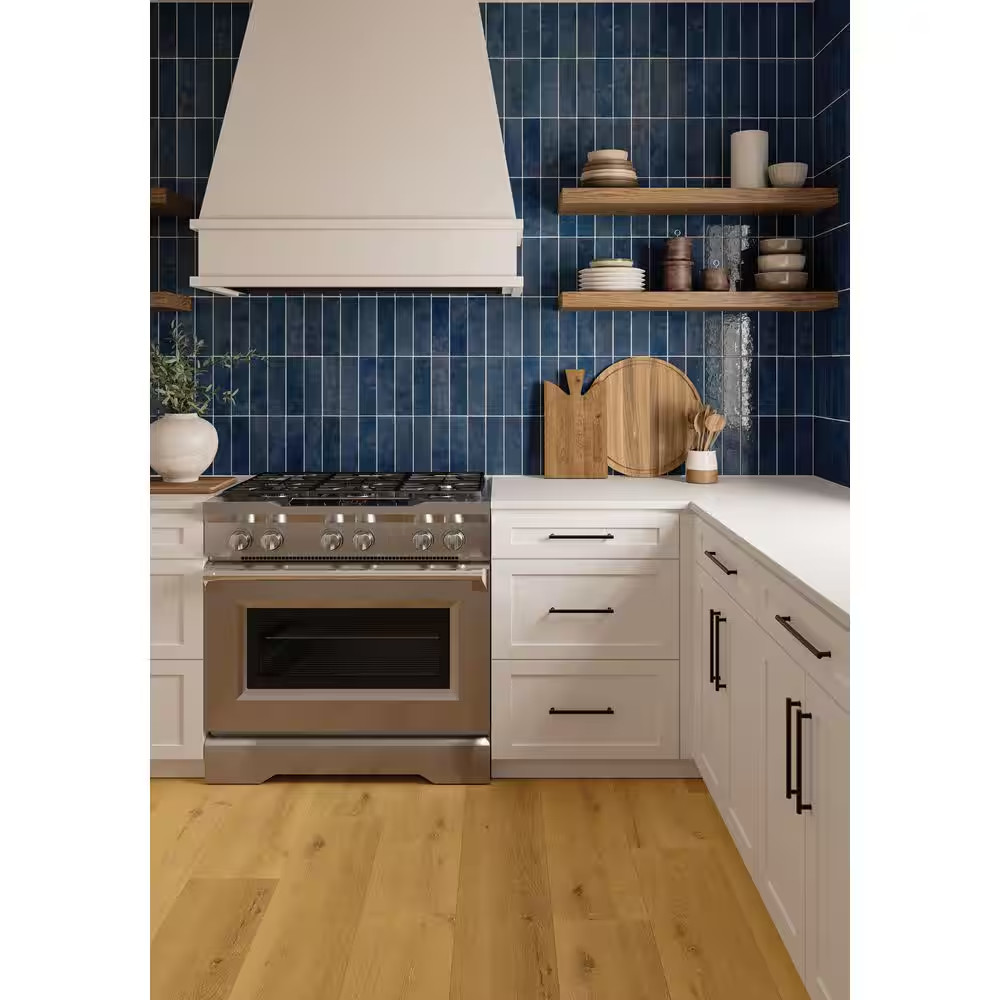 Cloe Subway Glossy Blue 2.5 In. X 8 In. Handmade-Look Ceramic Wall Tile (10.64 S