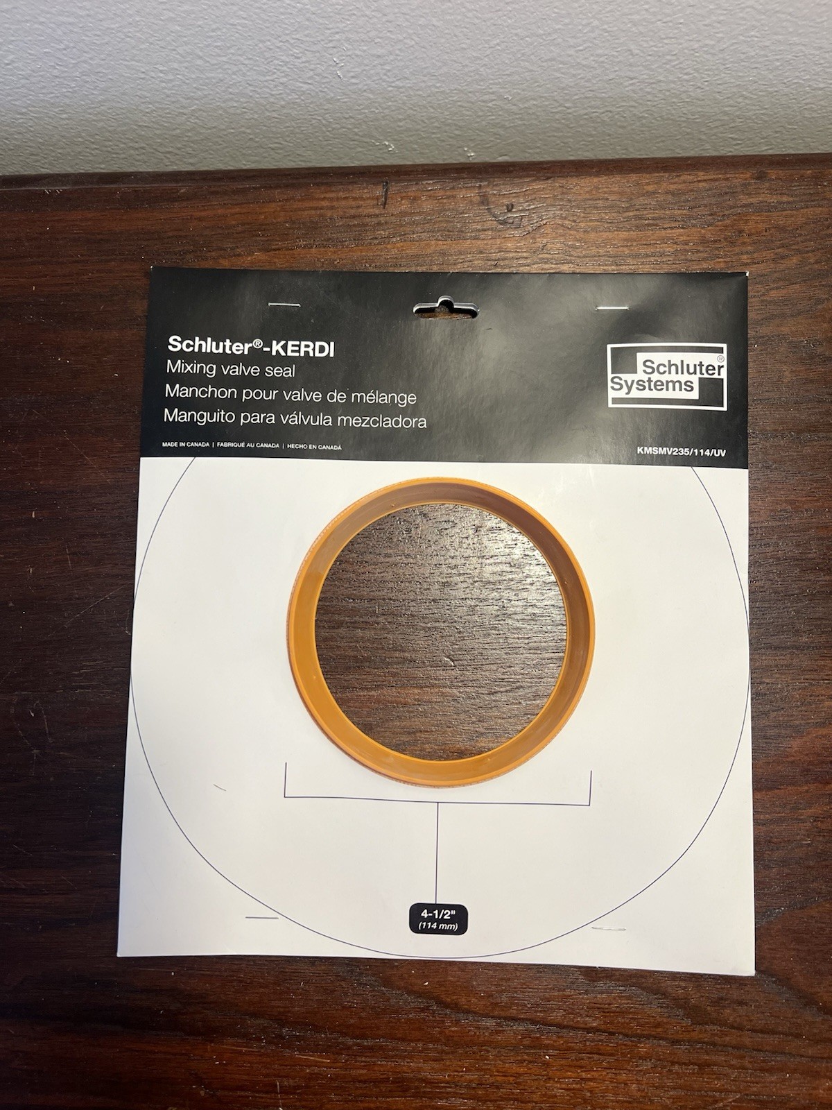 NEW Schluter Kerdi Mixing Valve Seal 4-1/2″ KMSMV235/114/UV