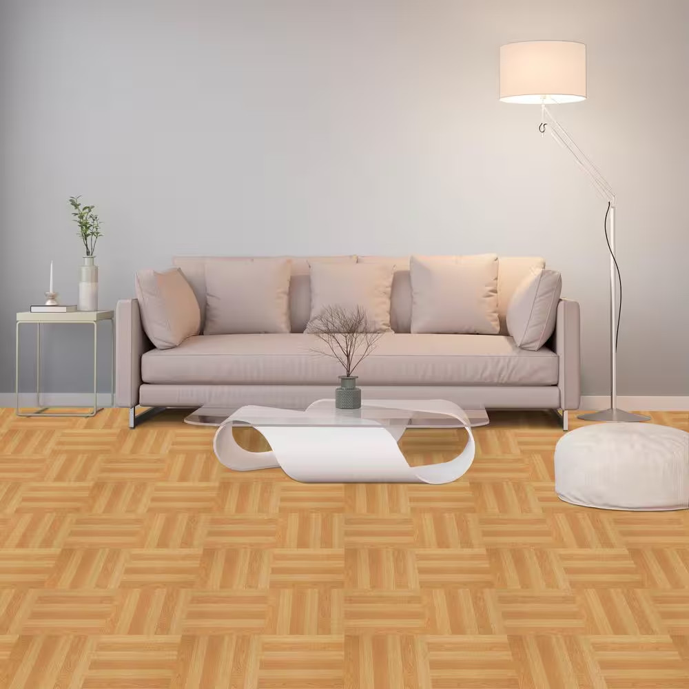 Sterling Light Oak Plank 12 In. X 12 In. Peel and Stick Vinyl Tile (45 Sq. Ft. /