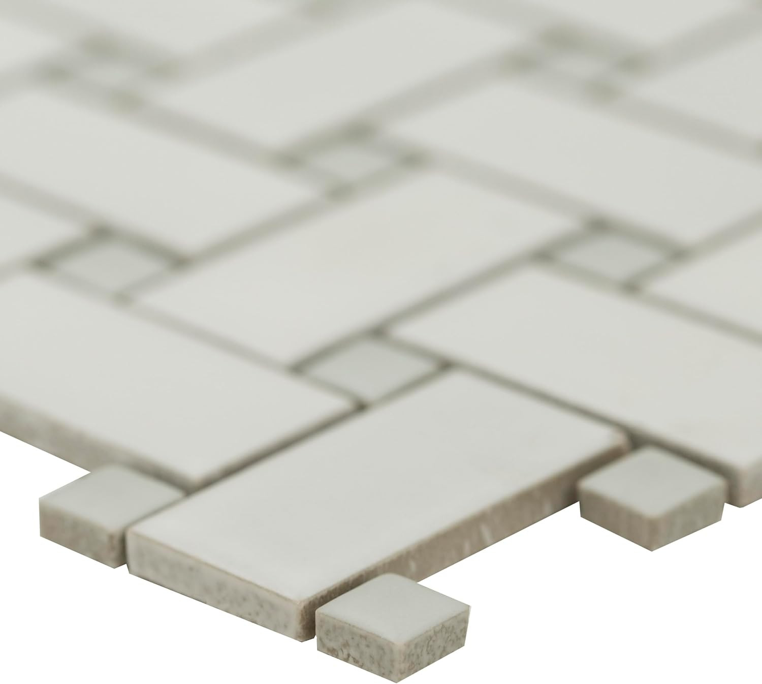 Elegant Matte Basketweave Porcelain Tile 12×12 for Kitchen & Bath Backsplash