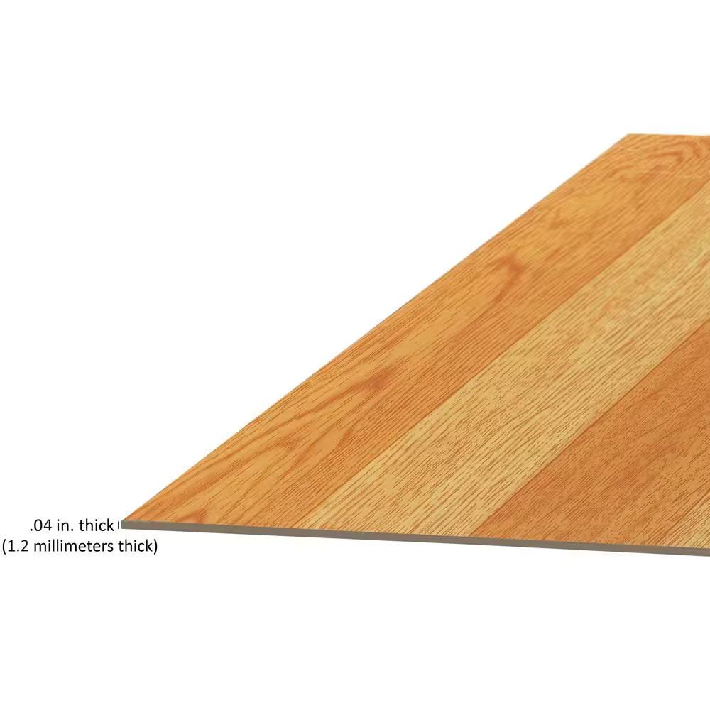 Sterling Light Oak Plank 12 In. X 12 In. Peel and Stick Vinyl Tile (45 Sq. Ft. /