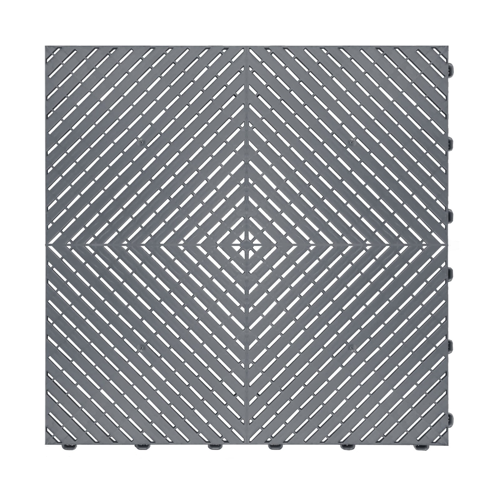 Swisstrax Ribtrax Smooth PRO Interlocking Garage Floor Tiles, 15.75 x 15.75-I…