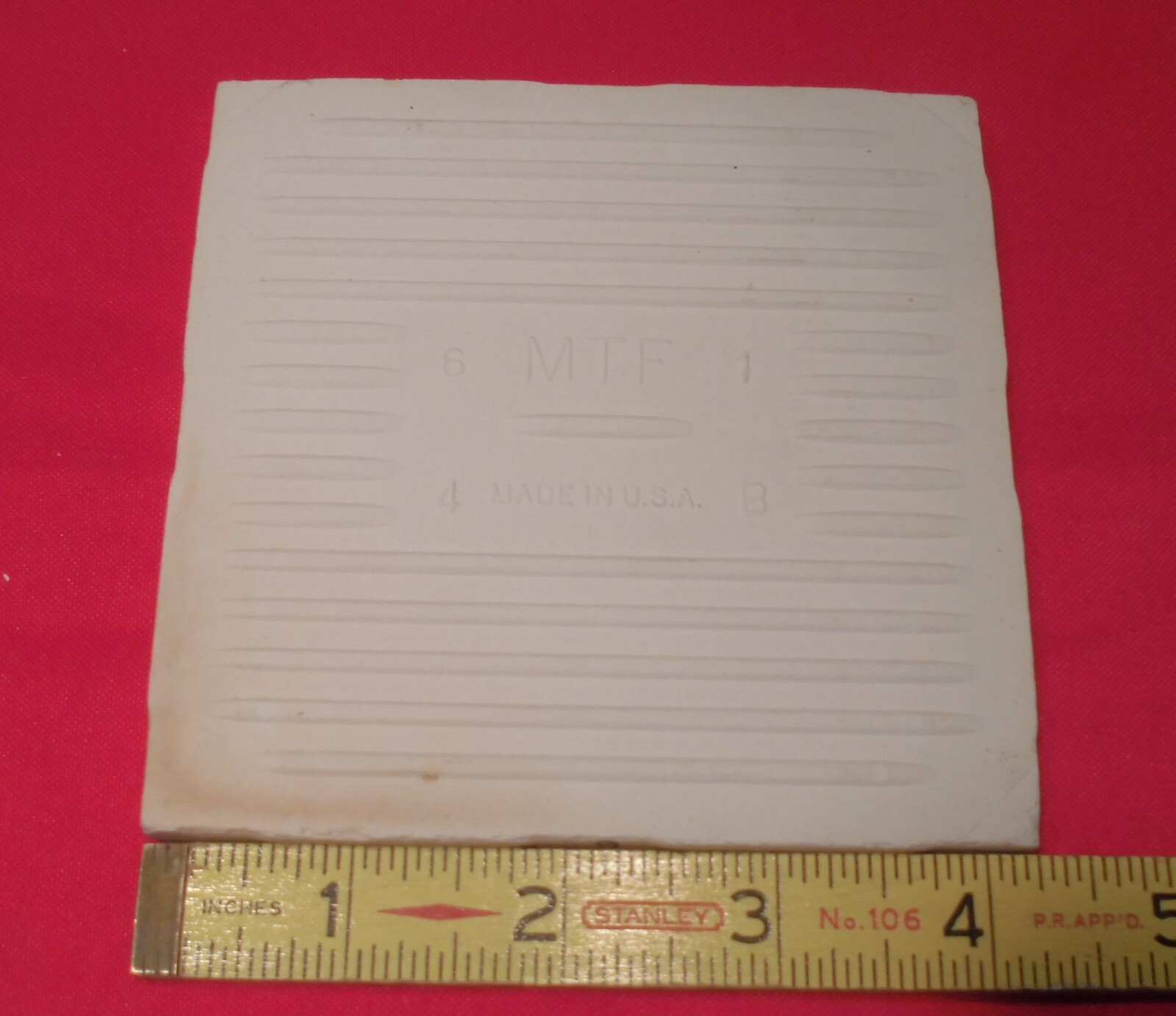 1 pc. Light Yellow – Ivory: 4-1/4″ Glossy Ceramic Tile by Monarch Tile Co. USA
