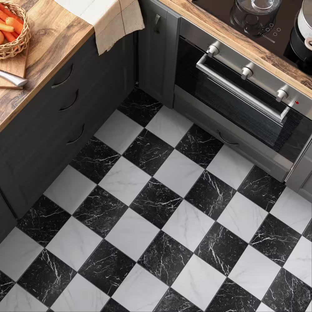 Merzoni Checker Ruzzini 17-7/8 In. X 17-7/8 In. Porcelain Floor and Wall Tile (1