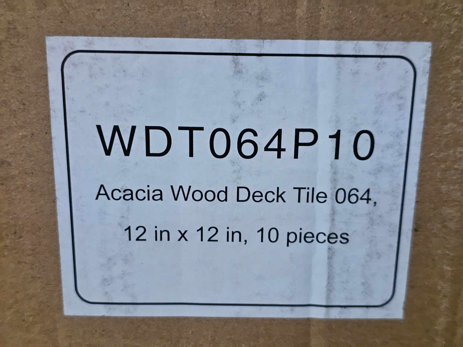 (QTY 10) 12″ x 12″ Acacia Wood Interlocking Flooring Tiles Deck Tile WDT064P10
