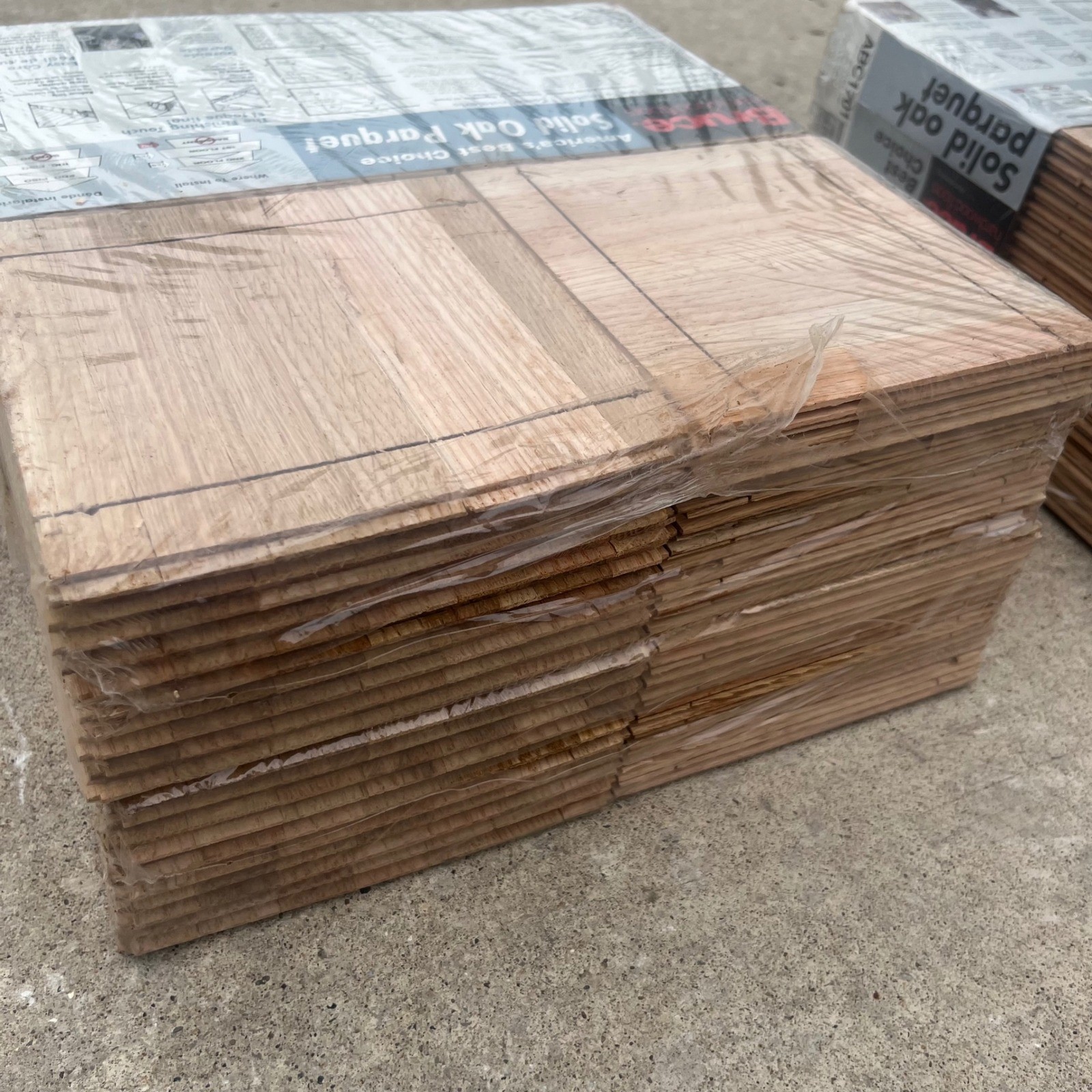 Bruce Solid Oak Parquet Flooring Bundle Lot 60 Sq Ft 12″x12″ ABC1701 Vintage