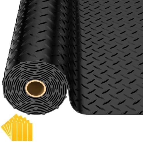 Black 2.8mm Thickened PVC Flooring Roll for Garage Floor Mats 10×20 FT