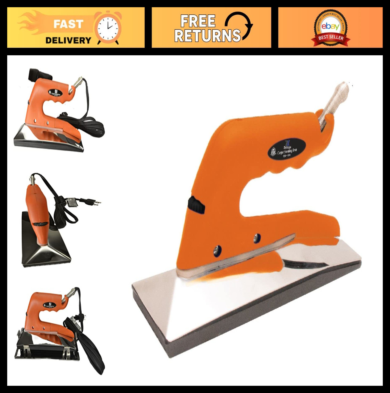 10″ 800W Carpet Seaming Iron – Heavy Duty, Professional Grade, Fast Heating Tool