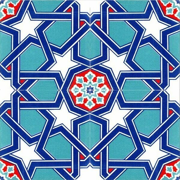 Colorful Wall Tiles Geometric Pattern 20×20 cm Ceramic Tiles 12 Pieces – Mazhar