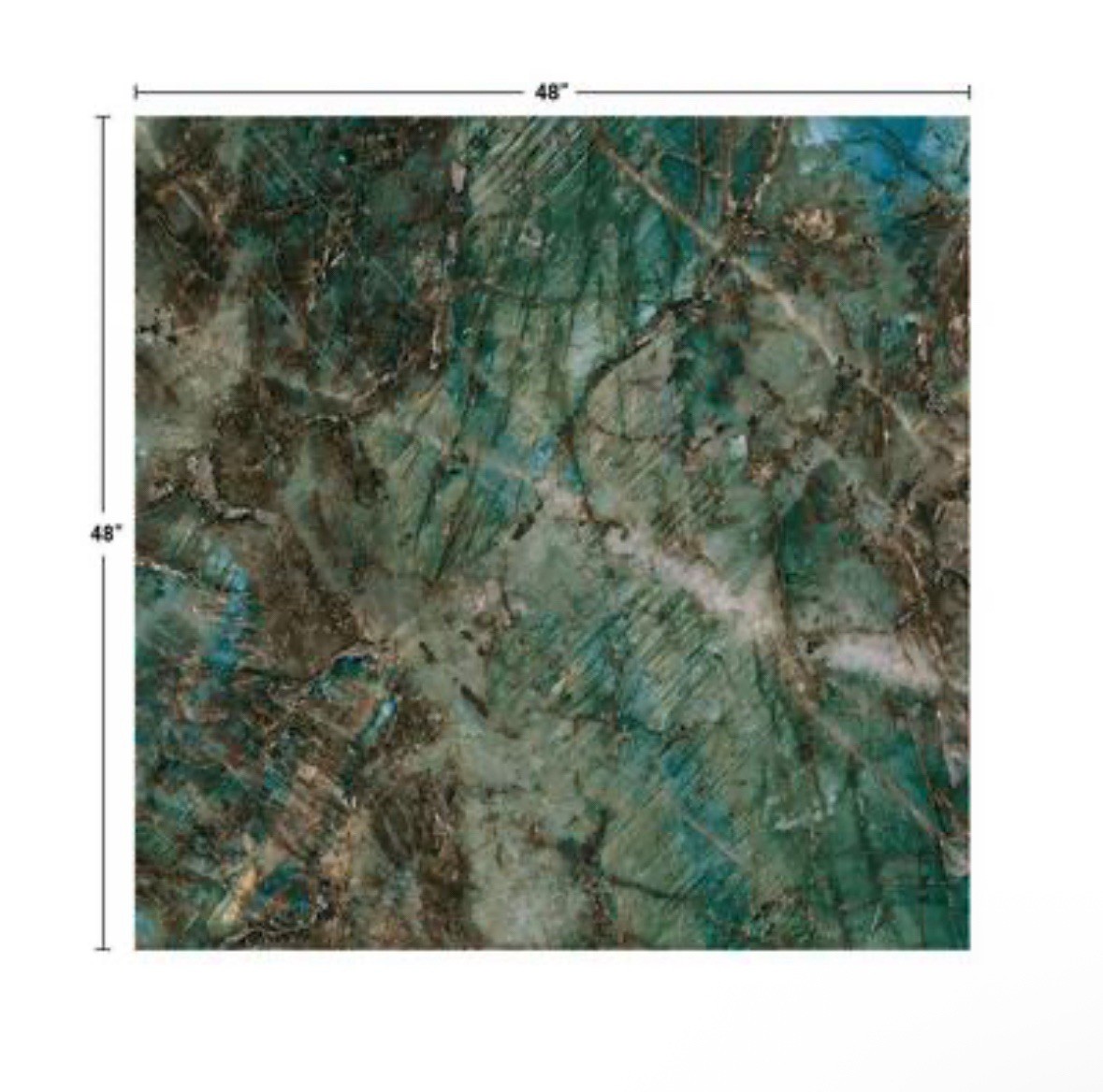 Forest Green Marble-Look Modern Glossy 48×48 Wall/Floor Tile