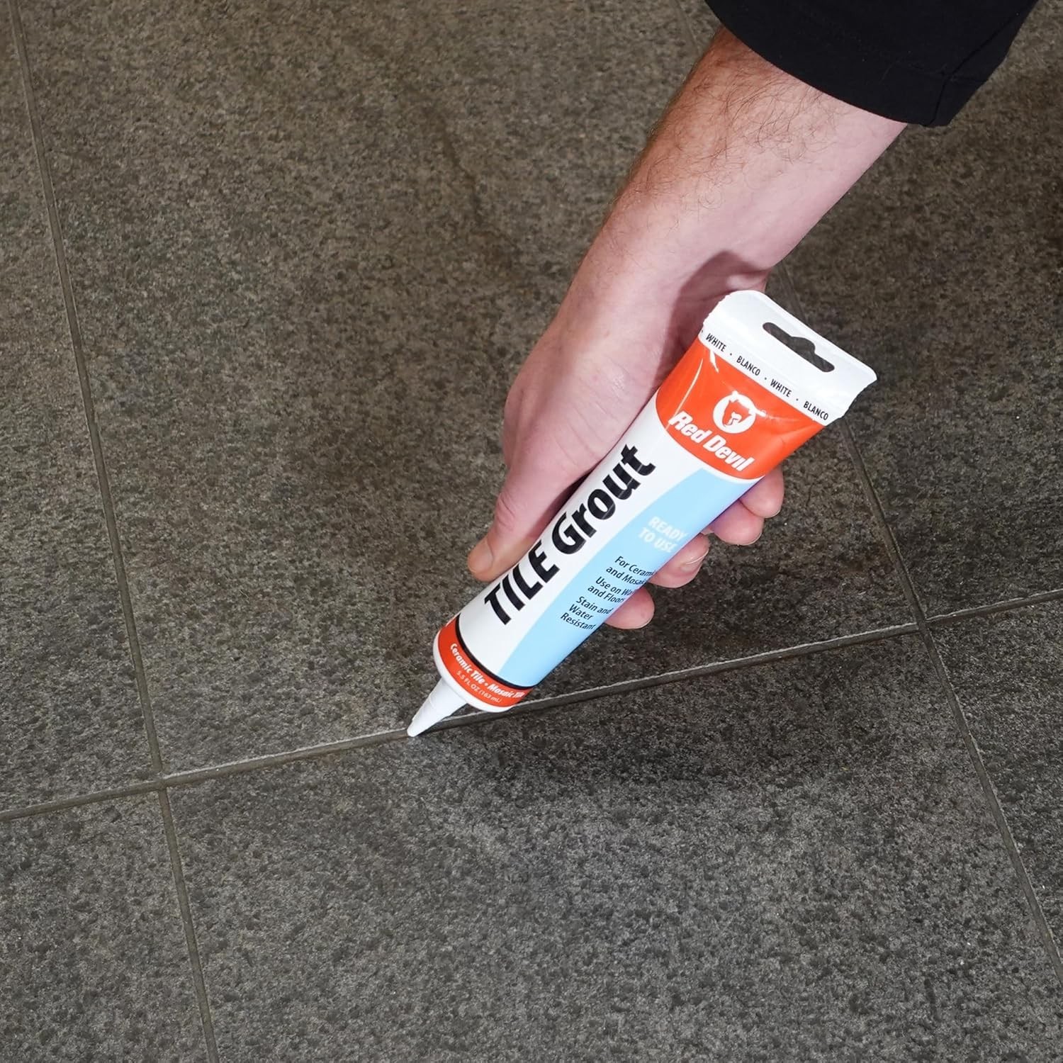 5.5 oz White Tile Grout – Superior Adhesion & Easy Cleanup, Made in USA