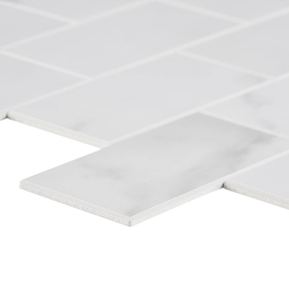 Luxe Core Subway Calacatta 11.81 In. X 11.81 In. SPC Peel and Stick Tile (0.96 S