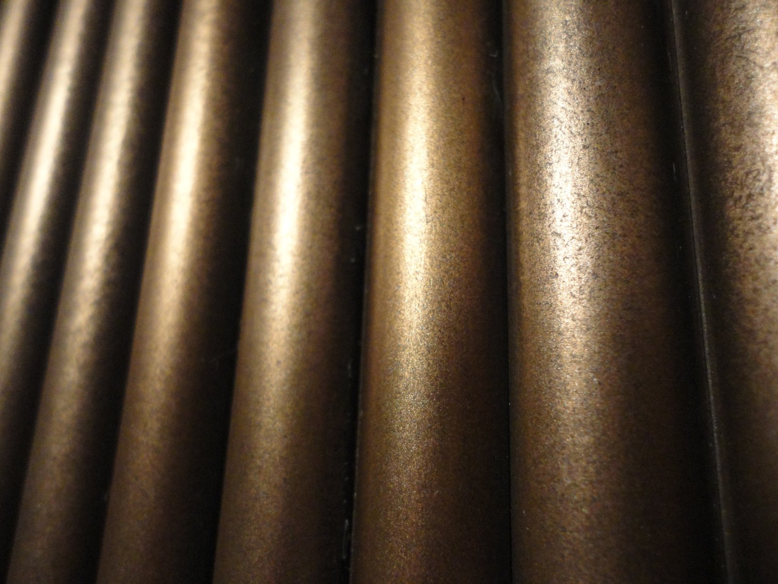 LOT 30 – Questech Premium Metal Tile Half Round / Burnished Copper 1/2″ x 6″