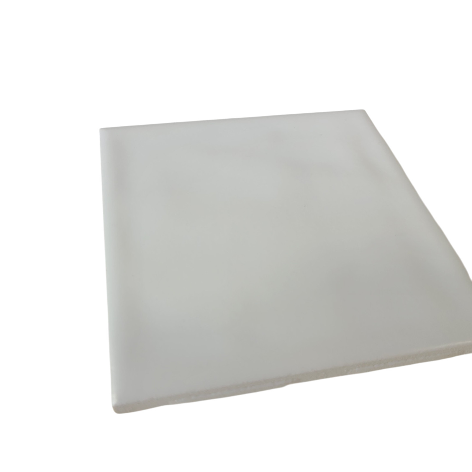 White Ceramic Florida Tile 4 3/8 in FT Subway Square Potters Touch Undulated