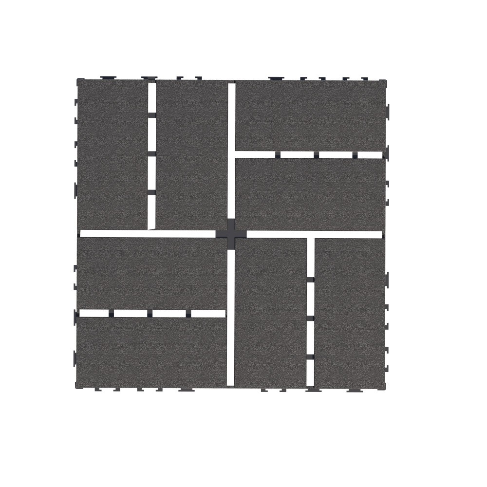 44 Pack Plastic Interlocking Deck Tiles 12″x12″ Square Waterproof All Weather