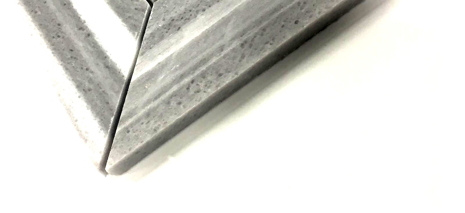 Gray Silver Chevron Marble 9X15 Mosaic Wall and Floor Tile Backsplash Bath