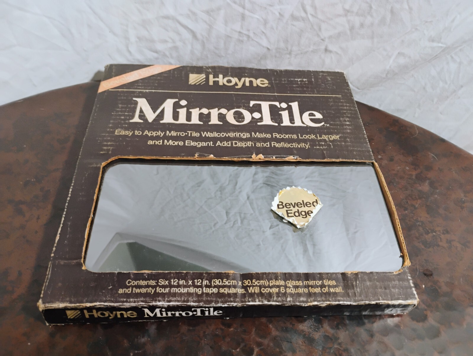 HOYNE vintage GLASS TILE beveled edge NEW IN BOX 6 square feet